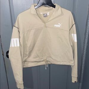 Puma Light Tan Half-Zip Pullover